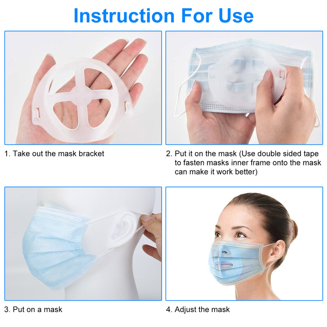10Pcs 3D Mask Bracket Comfortable Breathing Mouth Mask Inner Support Frame Washable Reusable Mask Holder Stand Image 3