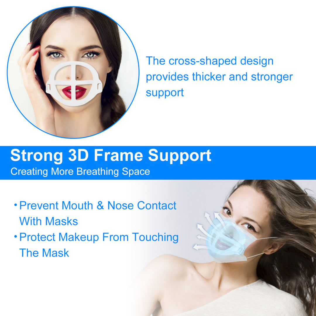 10Pcs 3D Mask Bracket Comfortable Breathing Mouth Mask Inner Support Frame Washable Reusable Mask Holder Stand Image 4