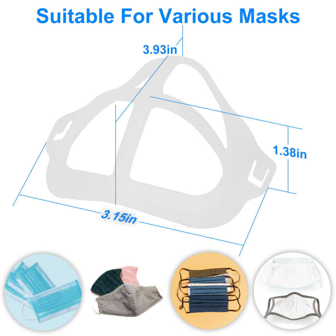 10Pcs 3D Mask Bracket Comfortable Breathing Mouth Mask Inner Support Frame Washable Reusable Mask Holder Stand Image 7