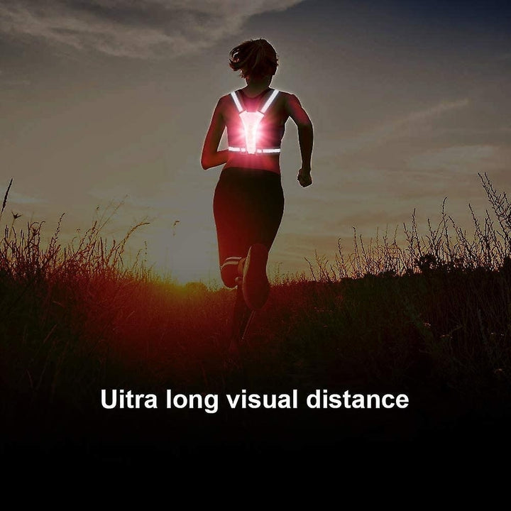 Led Reflective Vest Safety Harness With High Visibility Warning Lights For Night Running Cycling Image 7