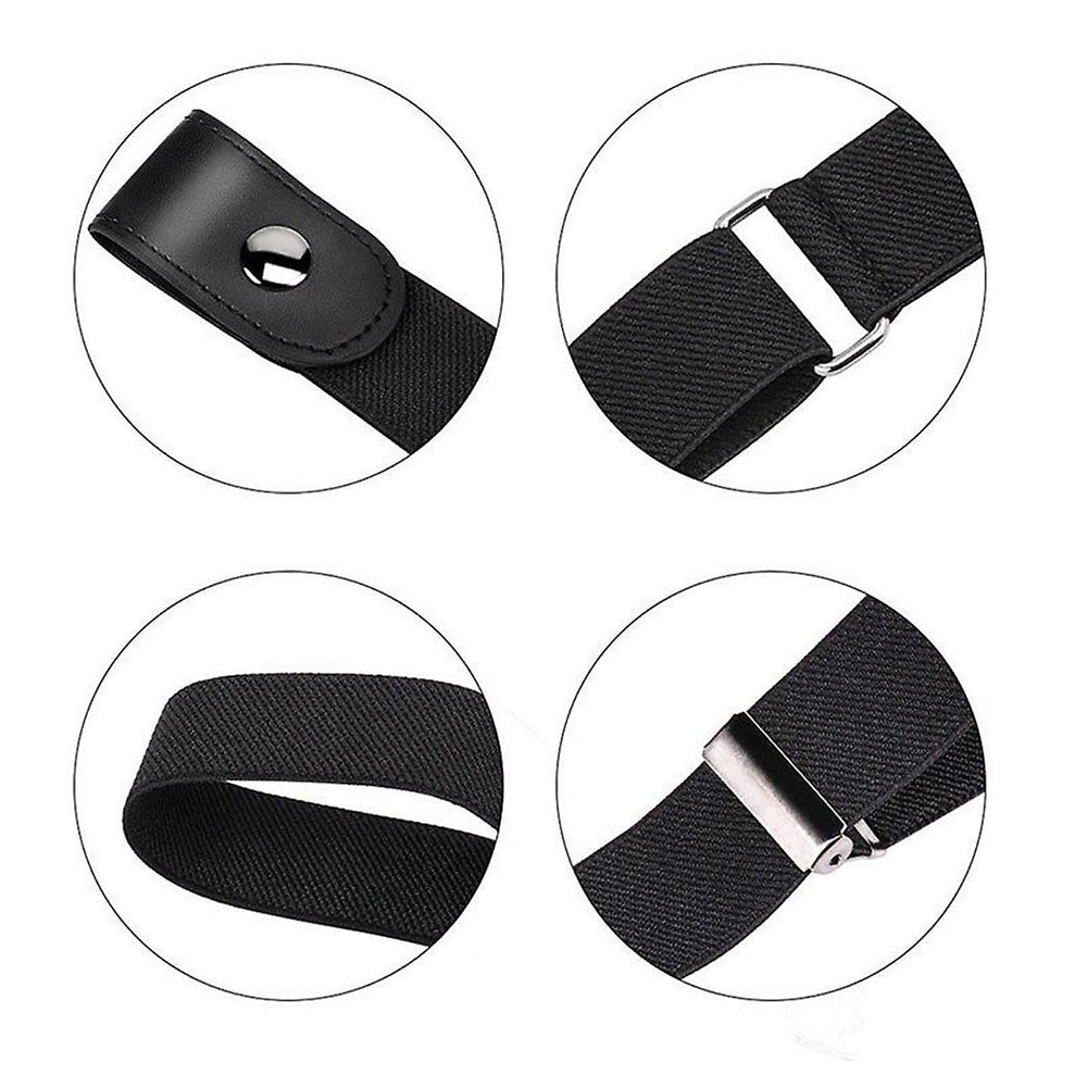 No Buckle Stretch Belts Buckle-free Invisible Elastic Waist Belts For Jean Pants No Bulge Hassle Image 2