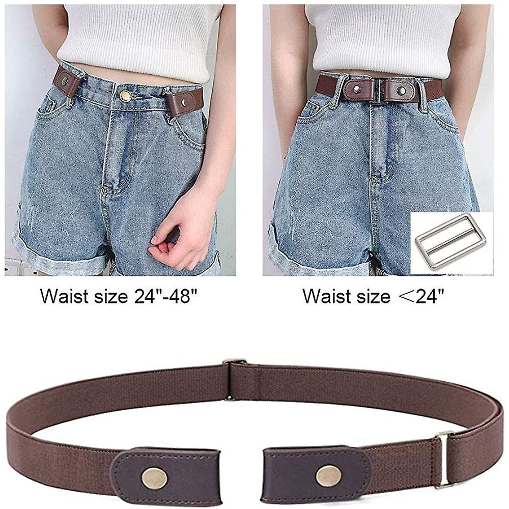 No Buckle Stretch Belts Buckle-free Invisible Elastic Waist Belts For Jean Pants No Bulge Hassle Image 9