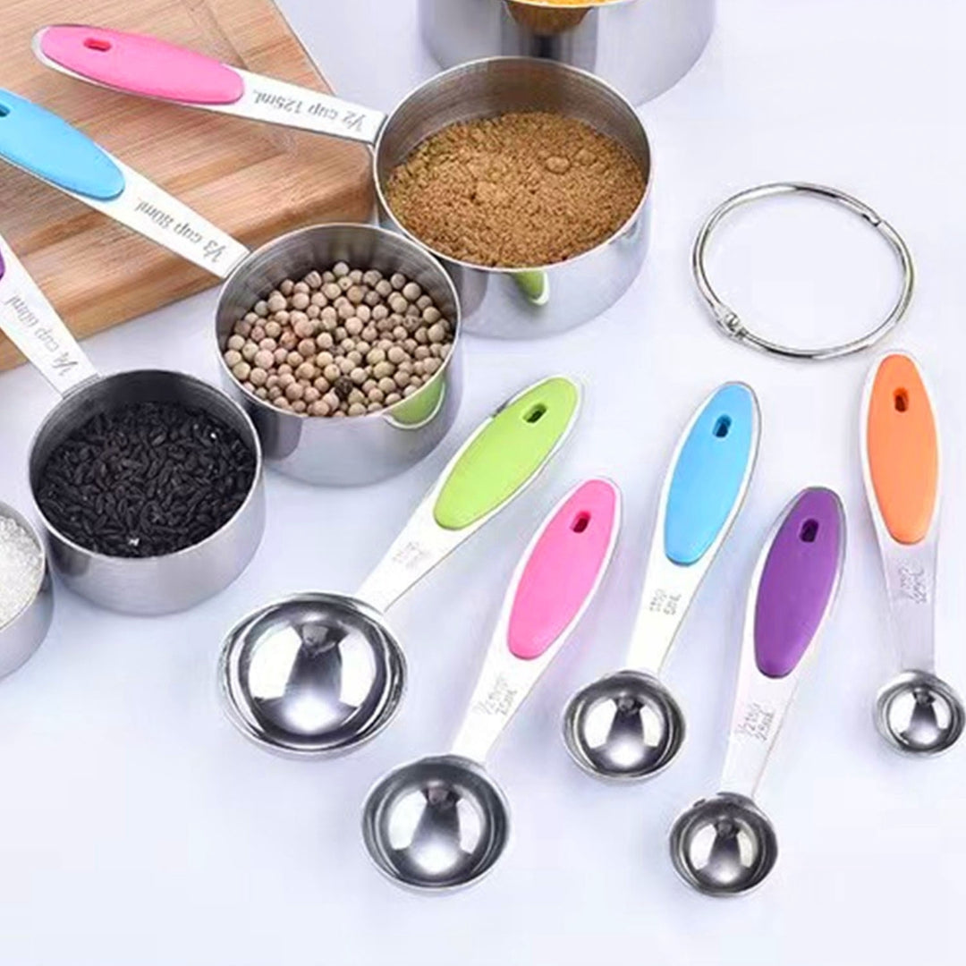 12Pcs Measuring Cups Spoons Set Stainless Steel Kitchen Measurement Tool for Cooking Baking Dry Spices Liquid Image 8