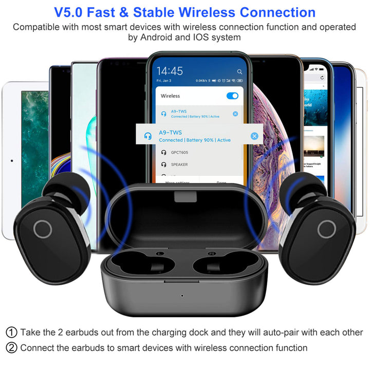 TWS Wireless 5.0 Earbuds In-Ear Stereo Headset Image 2