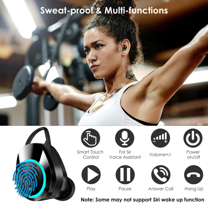 TWS Wireless 5.0 Earbuds Touch In-Ear Stereo Headsets Image 4