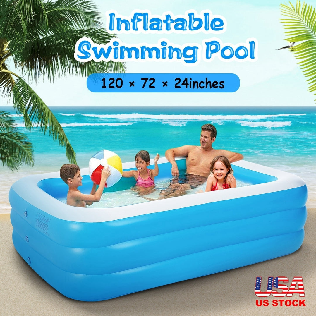 120x72x24inch Inflatable Swimming Pools Family Swim Play Center Pool Image 7