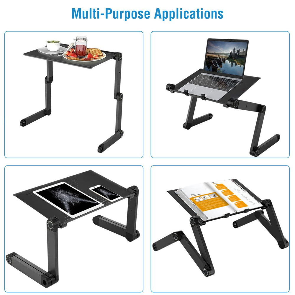 Foldable Laptop Table Bed Notebook Desk with Mouse Board Image 2
