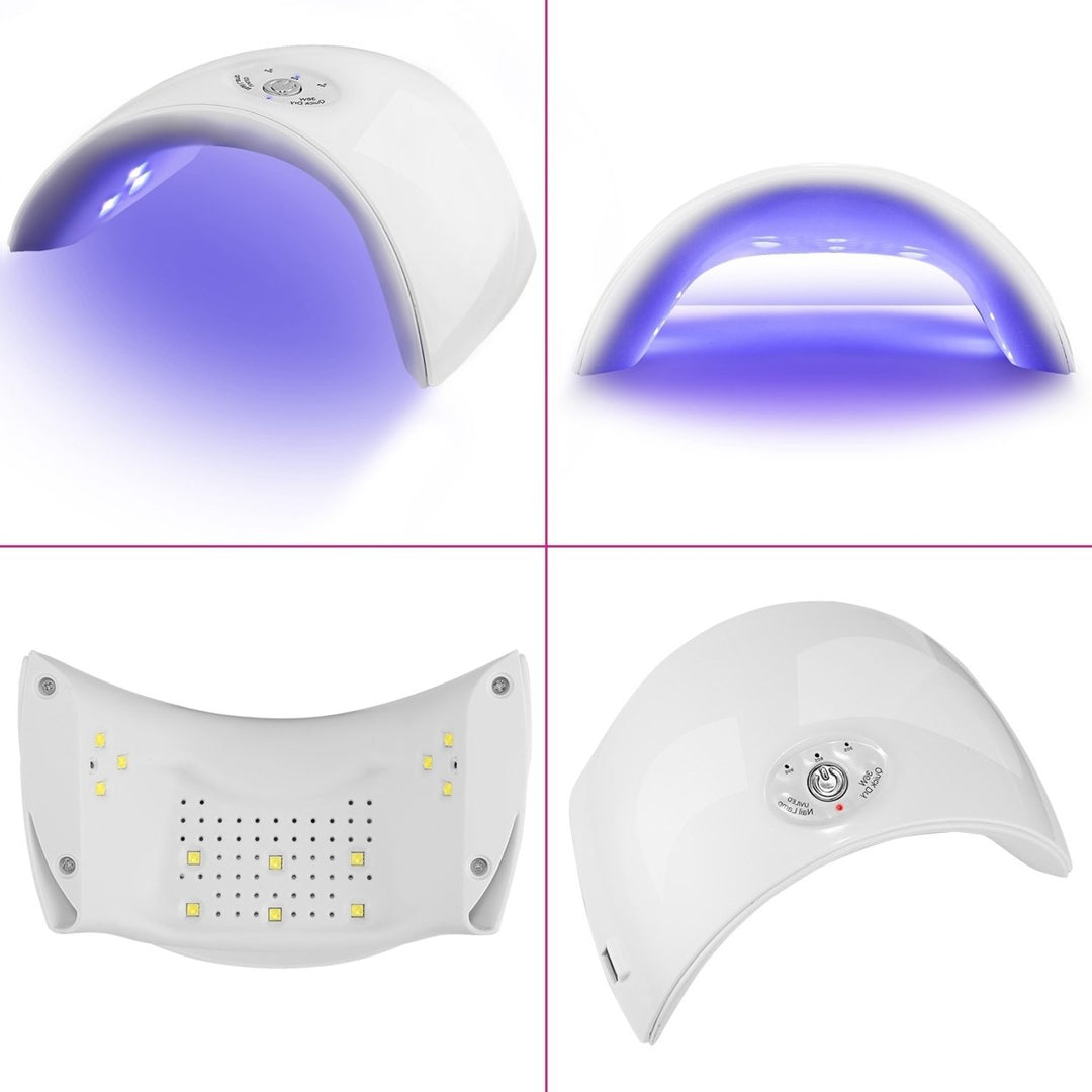 36W UV LED Lamp Nail Gel Dryer 12 LEDs Sensor Fingernail Toenail Gel Curing Machine White Image 7