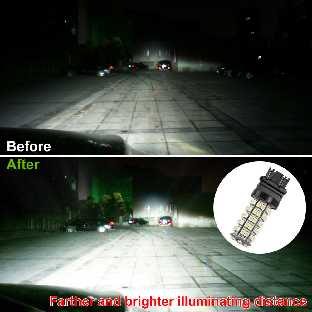 10Pcs LED Car Light Bulbs 760lm T25 3528SMD 6000K Pure White Auto Lamps Image 2