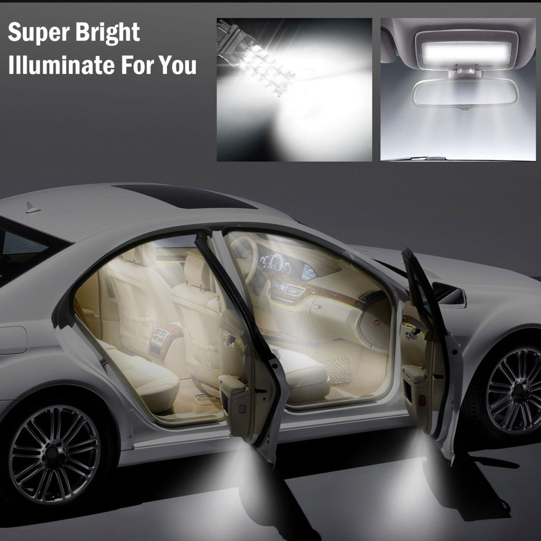 10Pcs LED Car Light Bulbs 760lm T25 3528SMD 6000K Pure White Auto Lamps Image 8