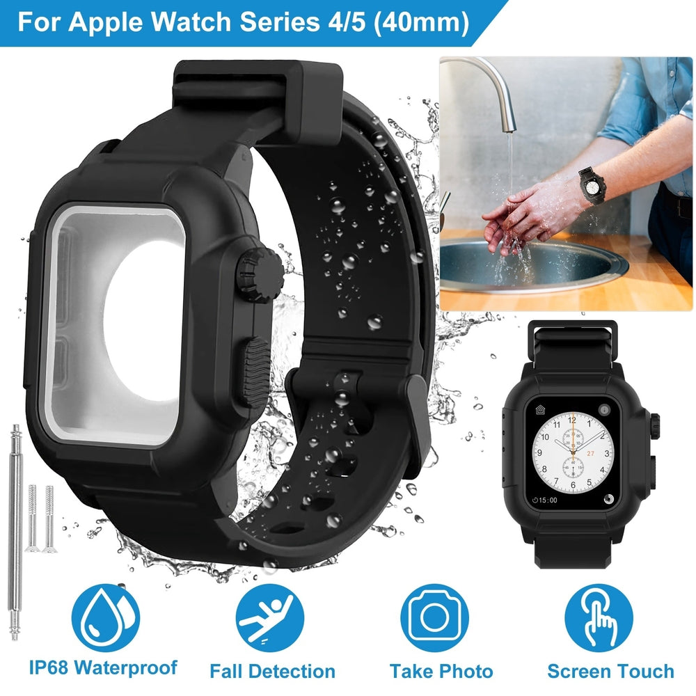 Compatible Case for Apple Watch Series 40mm IP68 Waterproof Shockproof Image 2