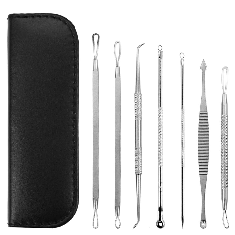 7 Pcs Blackhead Remover Kit Stainless Steel Pimple Comedone Acne Extractor Image 1