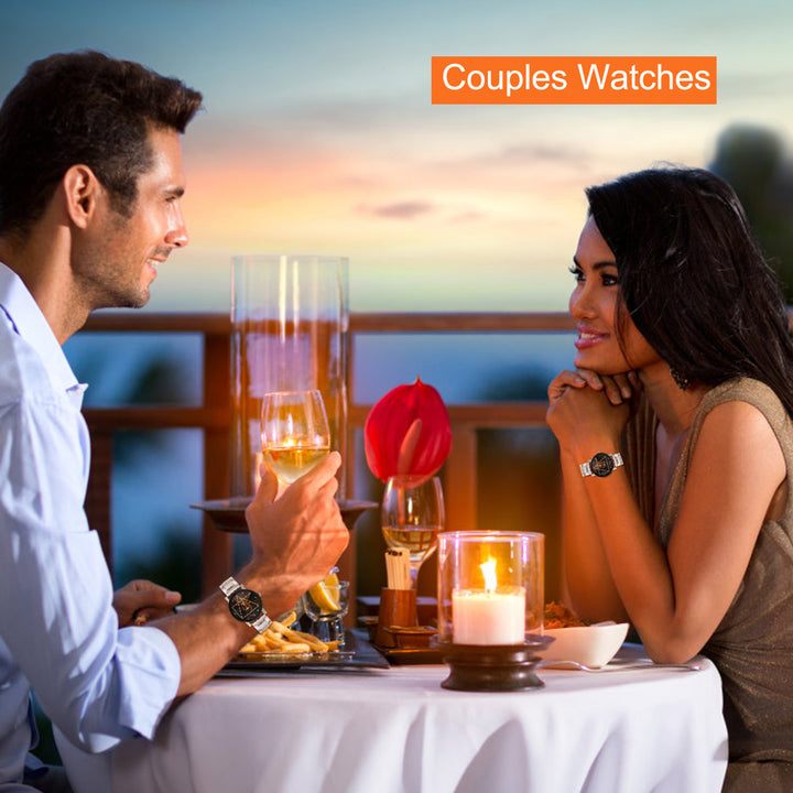 Couples Quartz Watch Women Stainless Steel Wrist Watch Women Type Image 3