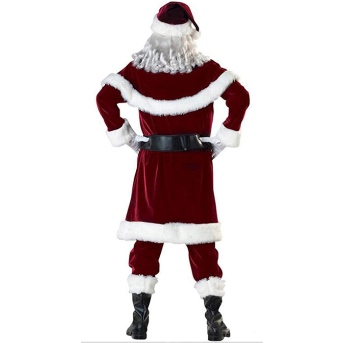 Christmas Santa Claus Costume Set Adult Cosplay Outfits Xmas Party Fancy Clothes Image 2