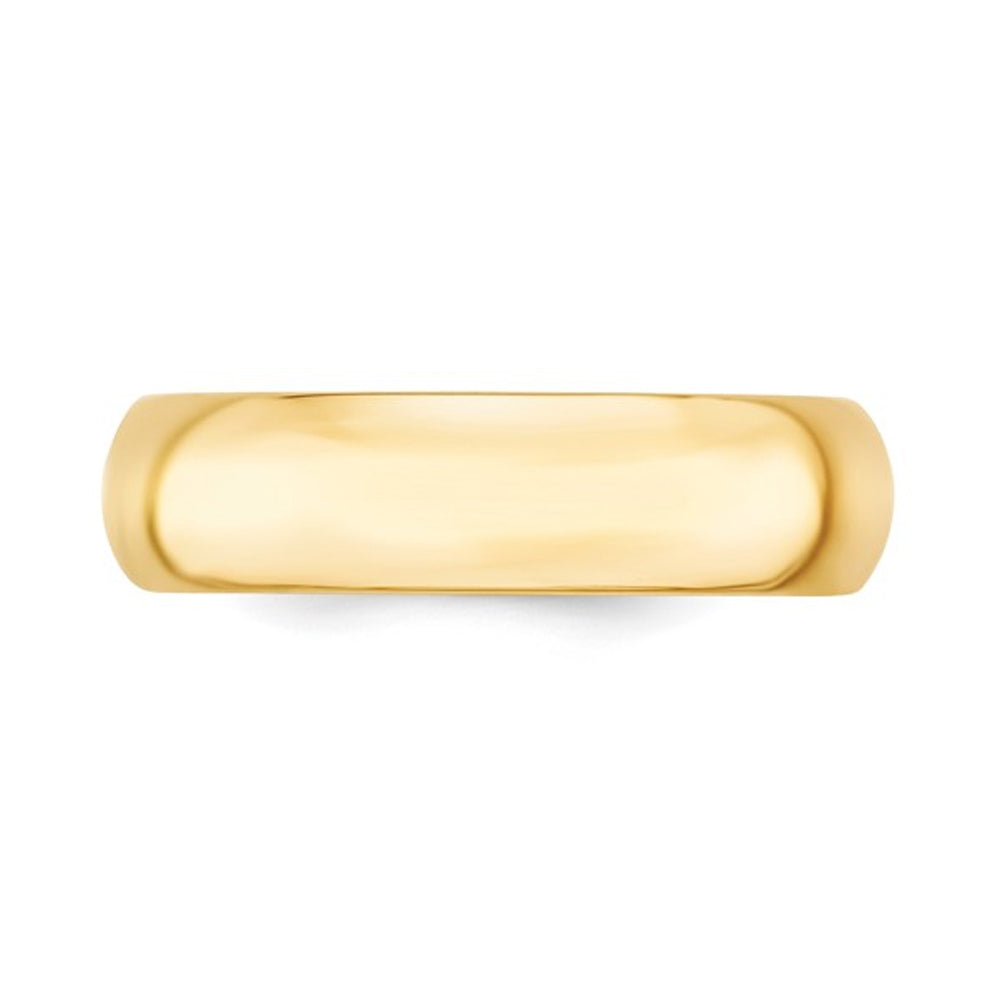 Mens 10K Yellow Gold 6mm Polished Wedding Band Ring Image 2