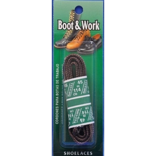 63" Replacement Round Work Boot Laces Brown (1 pair) - 63-TASLAN-BROWN ONE SIZE BROWN Image 1