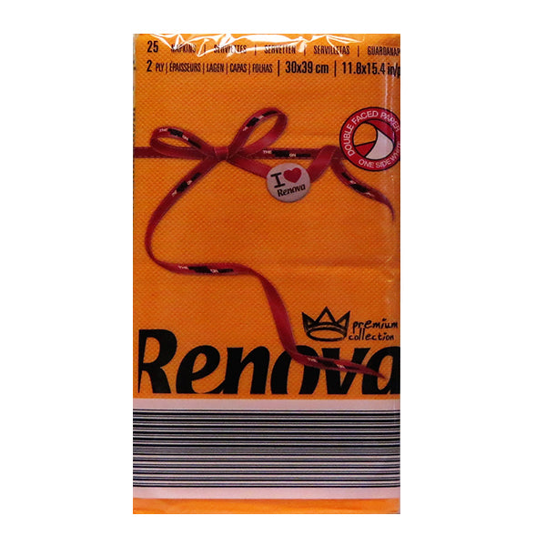 Renova Red Label Napkin- Orange (25 Count) Image 1