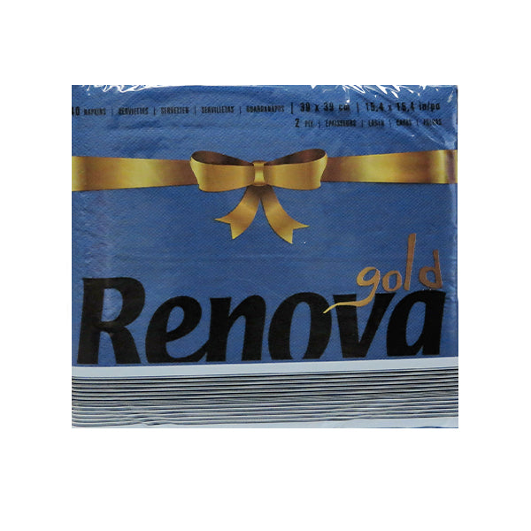 Renova Gold Napkin- Blue (40 Count) Image 1