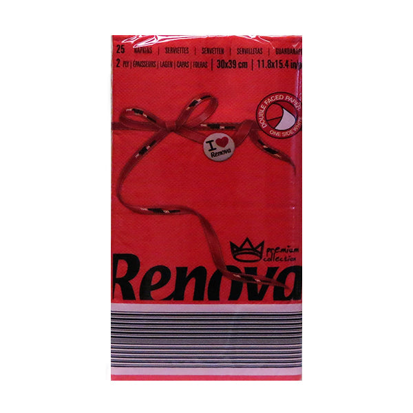 Renova Red Label Napkin- Red (25 Count) Image 1