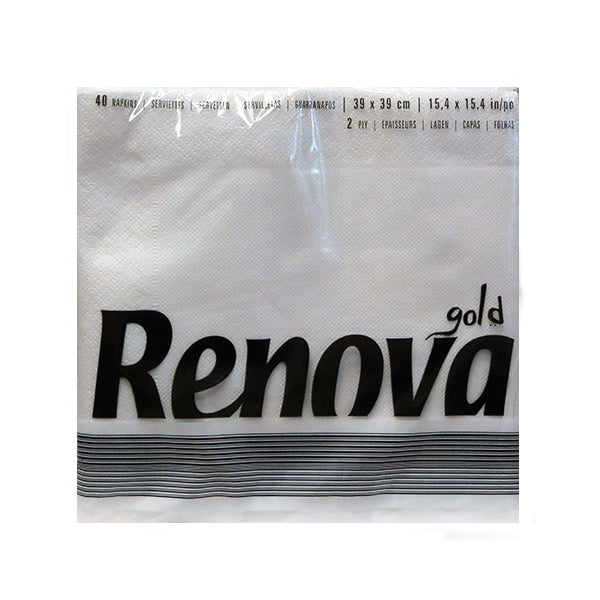 Renova Gold Napkin- White (40 Count) Image 1