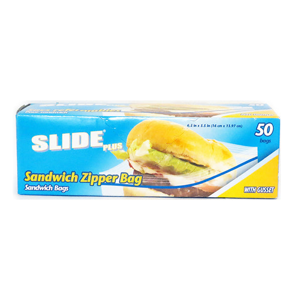 Slide Plus Sandwich Zipper Bag (50 Bags) Image 1