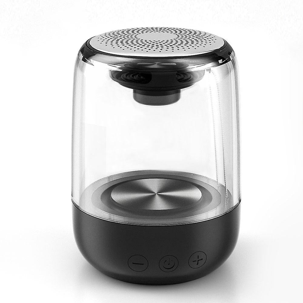 C7 Crystal Glaze Stereo Bluetooth Speaker With Led Lights Alarm Clock Image 2