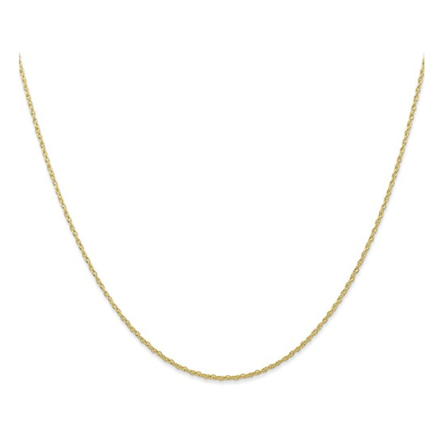 18 inches 10K Yellow Gold Carded Cable Rope Chain 0.70mm Image 1