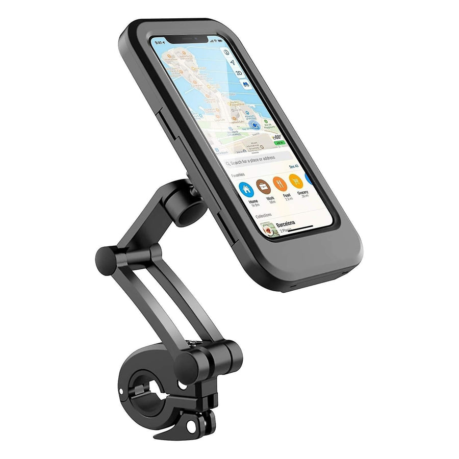 Waterproof Bike Phone Mount Motorcycle Handlebar Phone Holder With Tpu Touch-screen Image 1