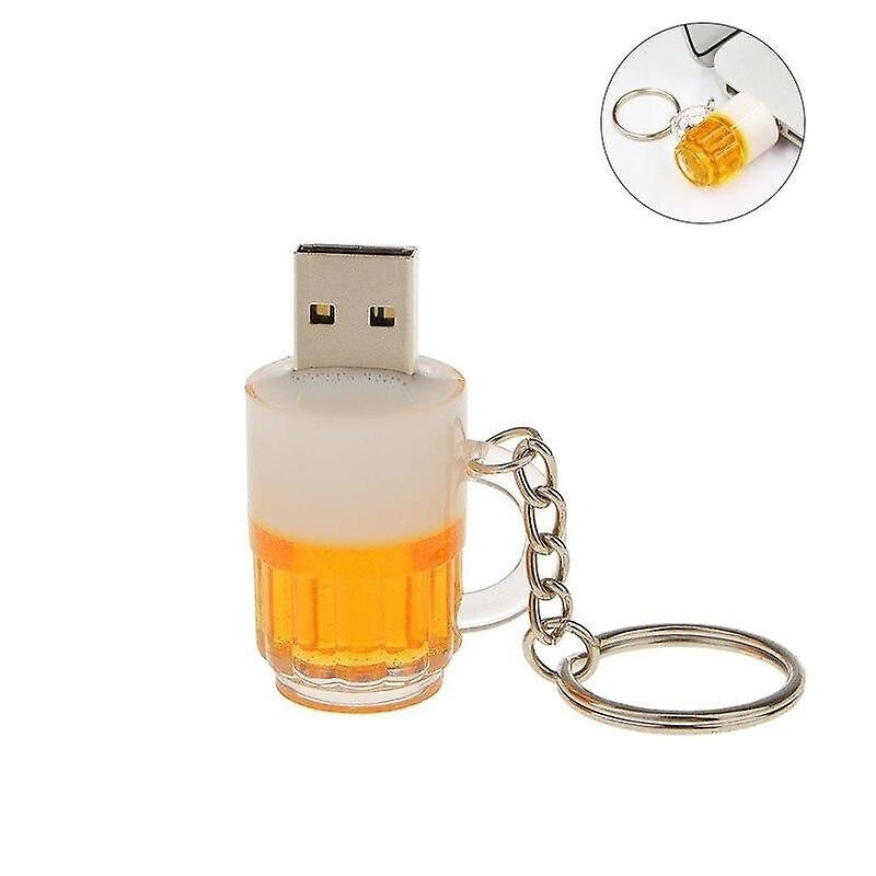 Beer Mug Usb Flash Drive Usb Memory Stick Pen Drive With Keychain Image 1