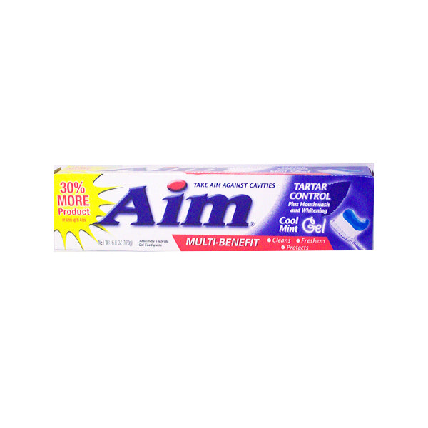 Aim Multi-Benefit Tartar Control with MouthwashandWhitening- Cool Mint Gel (170g) Image 1