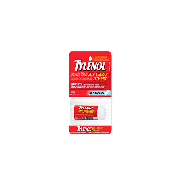 Tylenol Extra Strength 10 Caplets (500mg each) Image 1