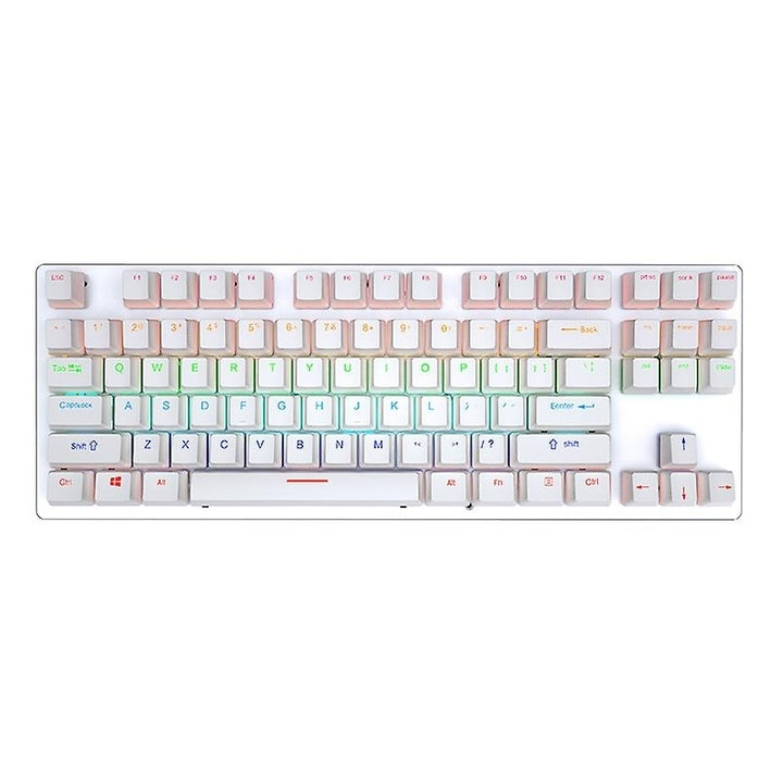 K550 Wired Mechanical Keyboard Sensitive 87 Keys Green Axis Game Competitive Office Keyboard Image 1