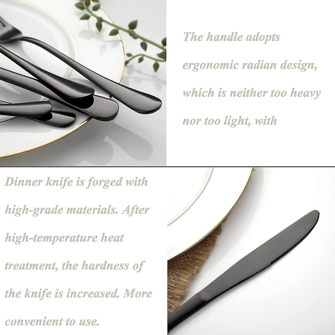 20pcs Flatware Cutlery Tableware Set Stainless Steel Knife Fork Spoon Utensils With Gift Box Image 6
