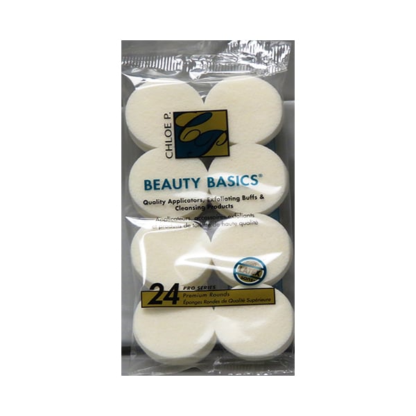 Beauty Basics Cosmetic Round Sponges (24 in 1 Pack) Image 1