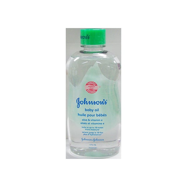 Johnsons Baby Oil with Aloe and Vitamin E (414ml) Image 1