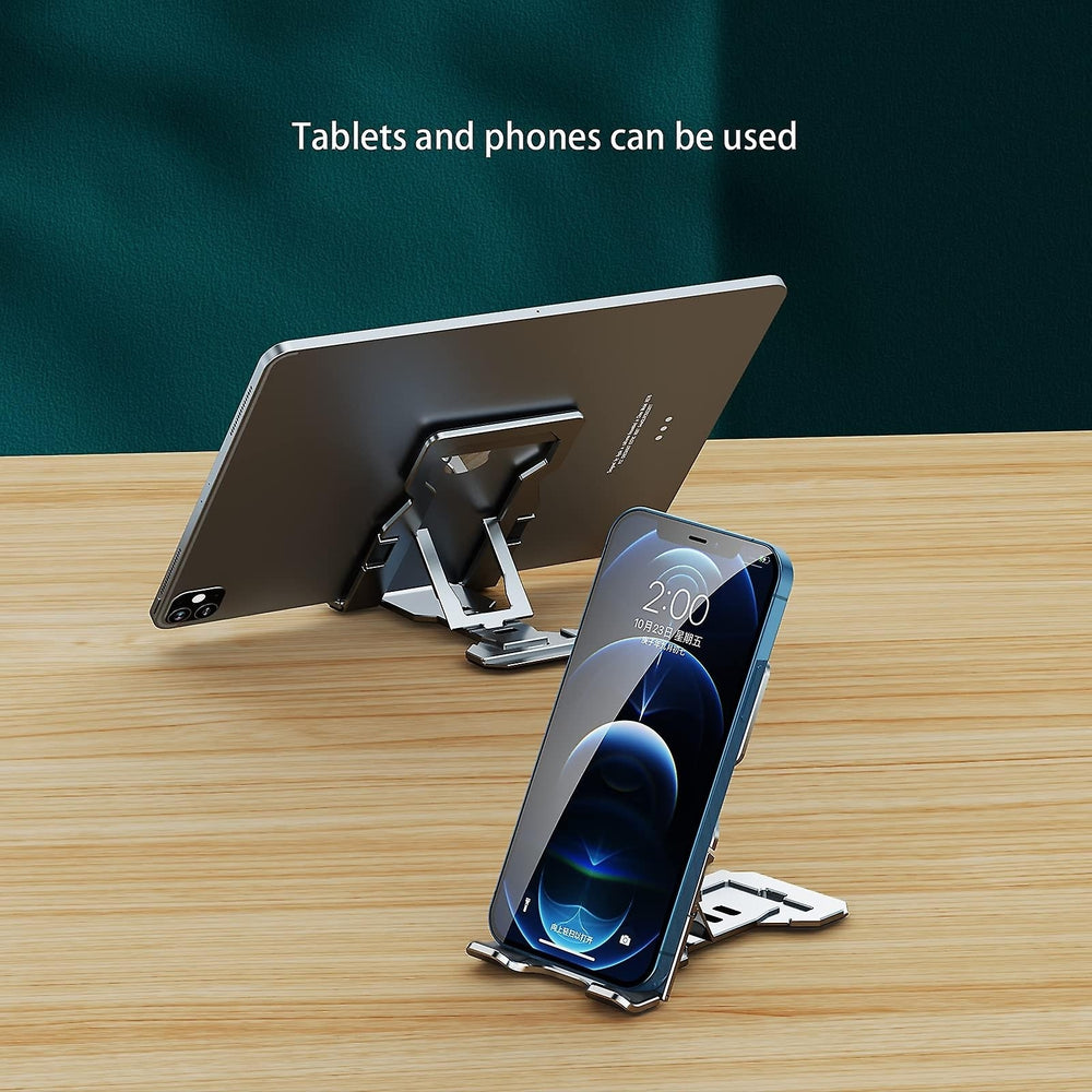 Phone Holder Tablet Stand Adjustable Mobile Phone Holder Foldable Metal Stand Image 2