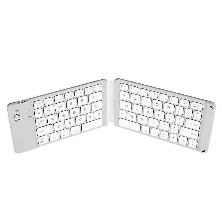 Three-fold Mini Bluetooth Keyboard Wireless Aluminum Alloy Keyboard With Mouse Touchpad Image 7