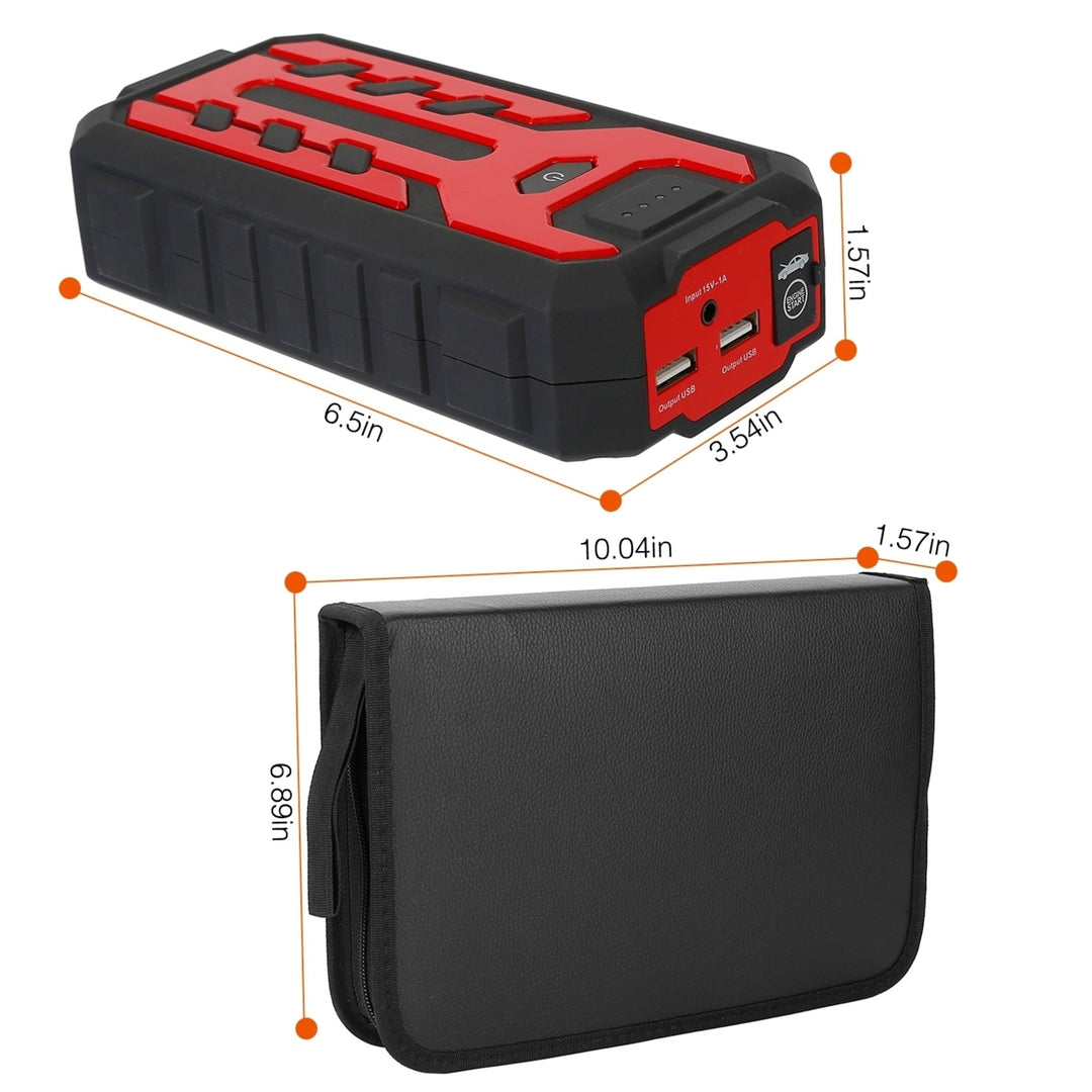 Car Jump Starter Booster 800A Peak 28000mAh Battery Charger Power Bank 4 Modes LED Flashlight for Up to 6.0L Gas or 4.0L Image 7