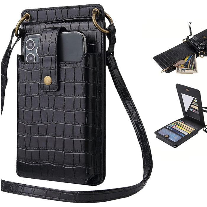 Multifunction Phone Crossbody Bag Women Leather Wallet Cell Phone Purses With Card Slots Image 6
