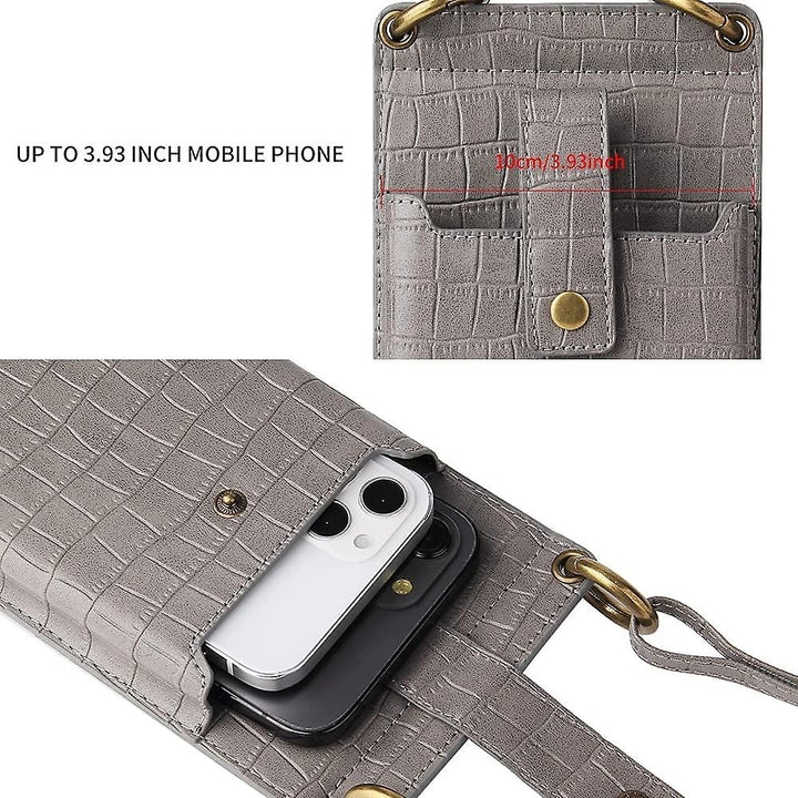 Multifunction Phone Crossbody Bag Women Leather Wallet Cell Phone Purses With Card Slots Image 9