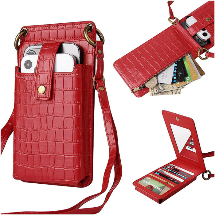 Multifunction Phone Crossbody Bag Women Leather Wallet Cell Phone Purses With Card Slots Image 10