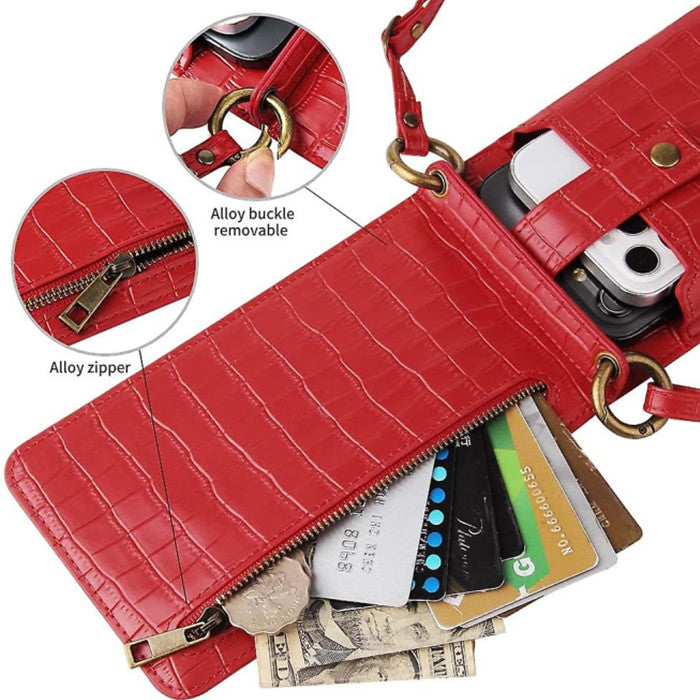 Multifunction Phone Crossbody Bag Women Leather Wallet Cell Phone Purses With Card Slots Image 11