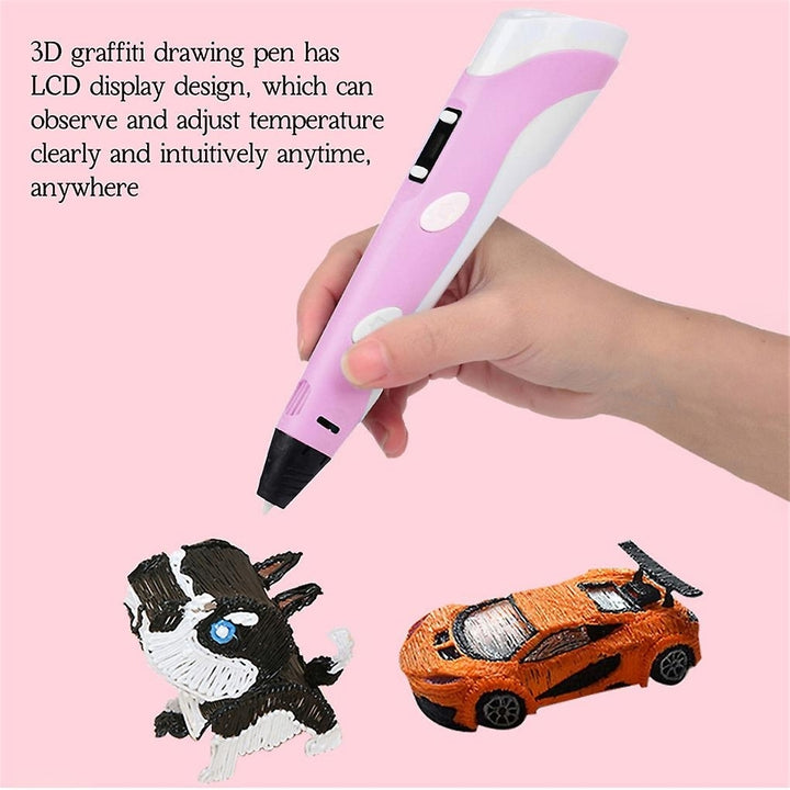 3d Printing Pen Kit Diy Printer Drawing Art Pen With 3 Colors 1.75mm Pla Filaments Image 9