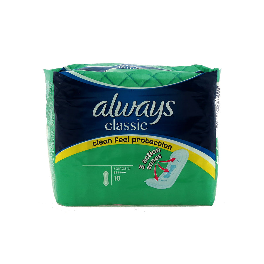 Always Classic Clean Feel Protection 10 Standard (10 Pack) Image 1