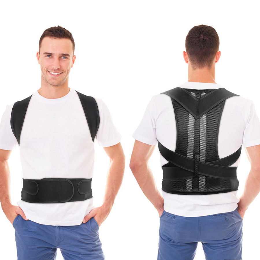 Unisex Back Posture Corrector Lumbar Upper Back Clavicle Shoulder Brace Belt Image 1