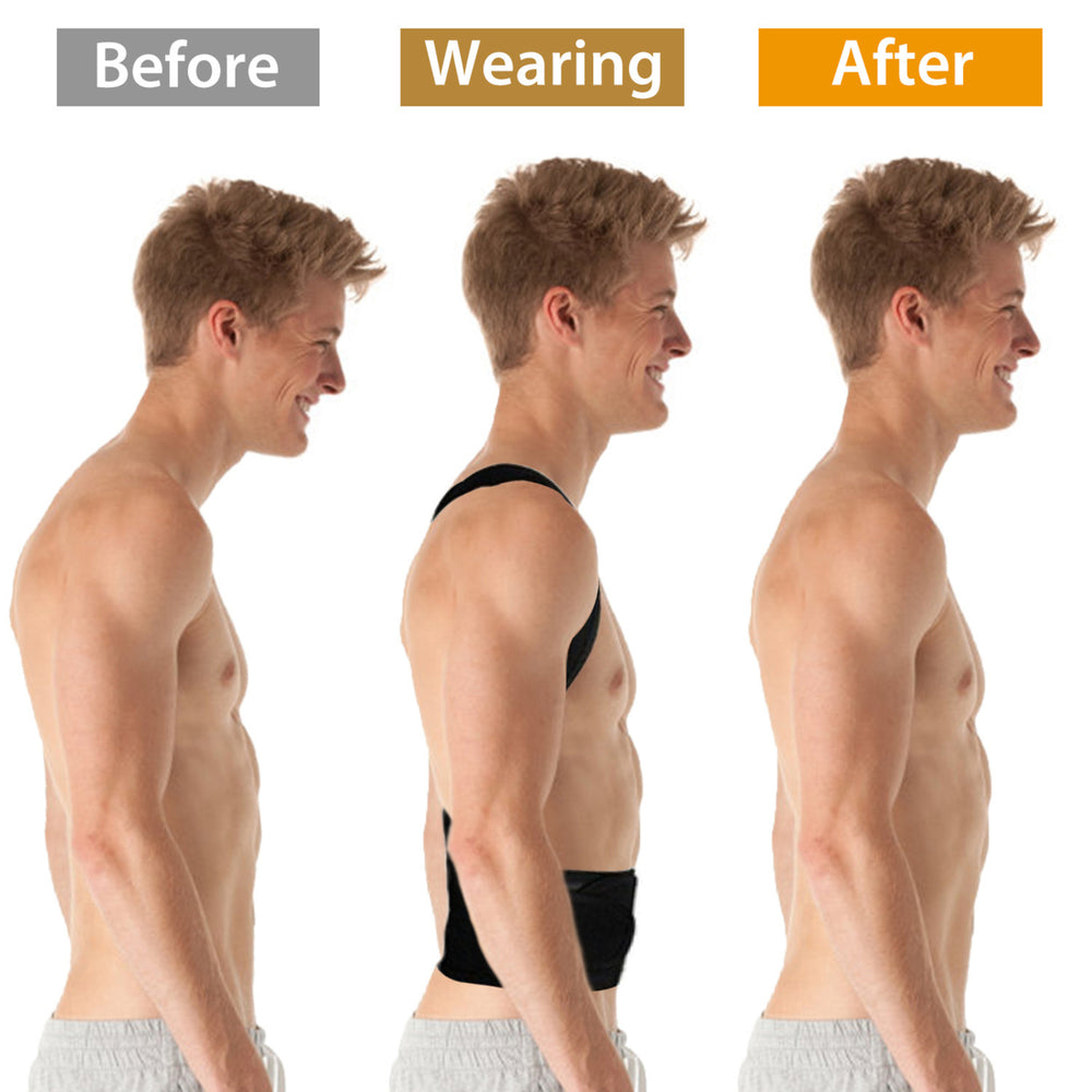 Unisex Back Posture Corrector Lumbar Upper Back Clavicle Shoulder Brace Belt Image 2