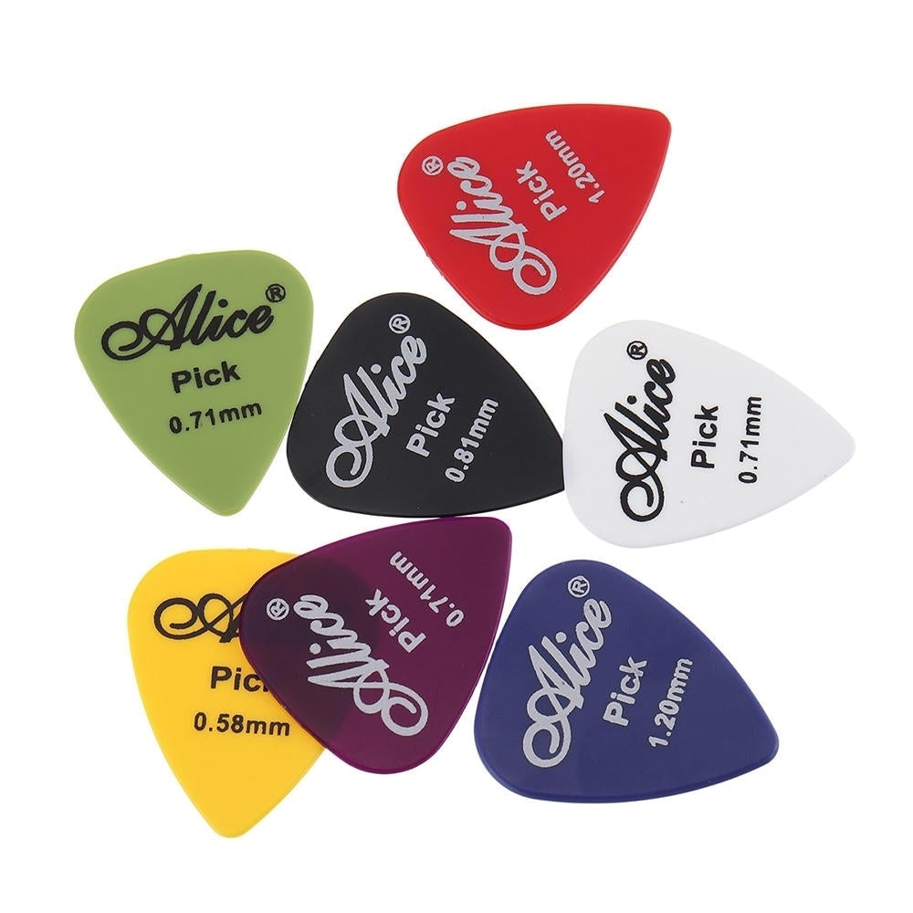 0.58/0.71/0.81/0.96/1.2/1.5mm Frosted Smooth Surface Guitar Thumb Finger Picks With Case Image 3