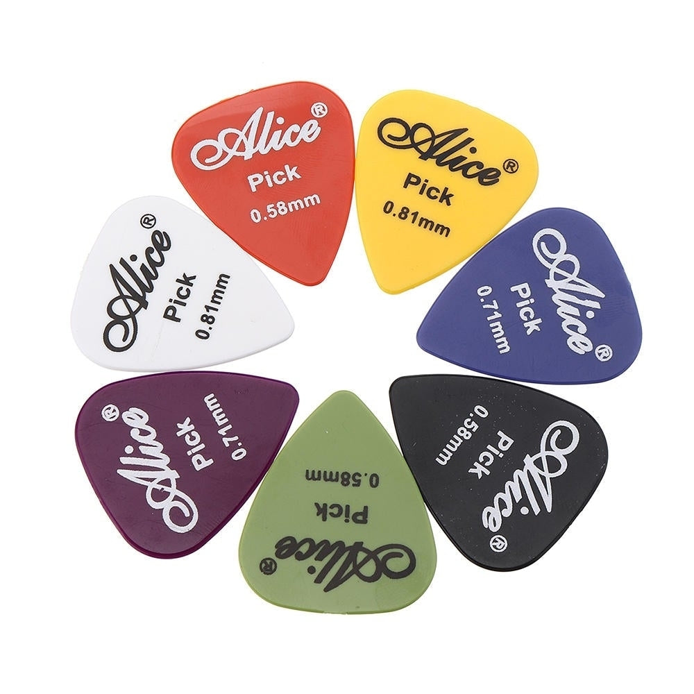 0.58/0.71/0.81/0.96/1.2/1.5mm Frosted Smooth Surface Guitar Thumb Finger Picks With Case Image 4