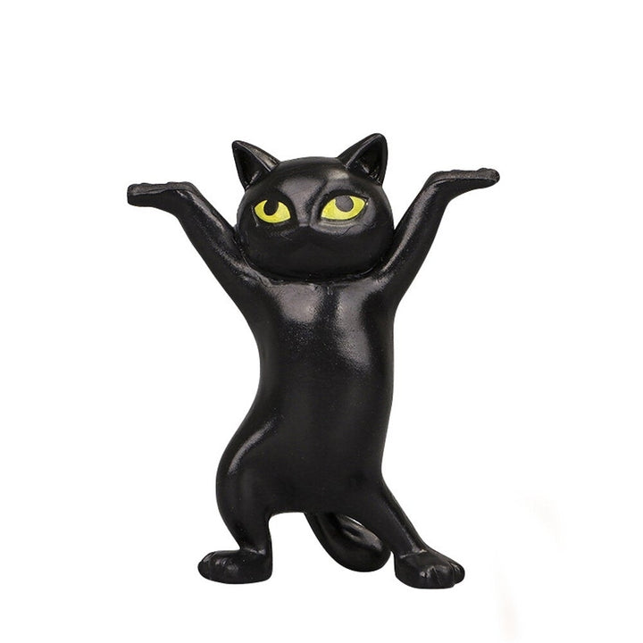 1 PC Cartoon Dancing Cat Figure Doll Figurines Handmade Enchanting Kittens Toy for Office Pen Holder Image 6