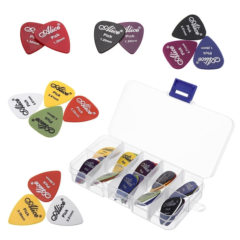 0.58/0.71/0.81/0.96/1.2/1.5mm Frosted Smooth Surface Guitar Thumb Finger Picks With Case Image 12